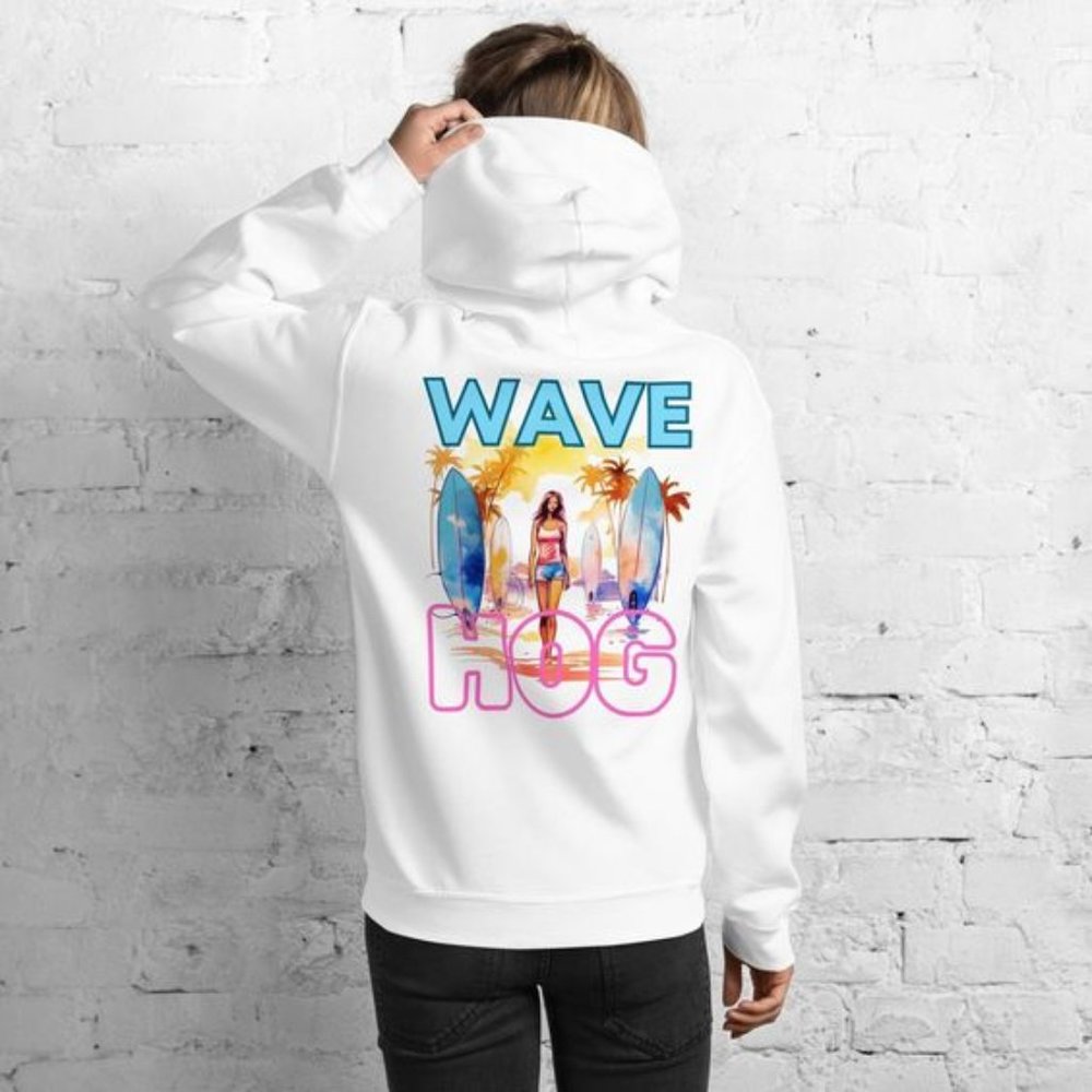 MUDPUPs WAVE HOG Surf Hoodie | Sunset Hoodie Ocean Siesta Beach Hoodie